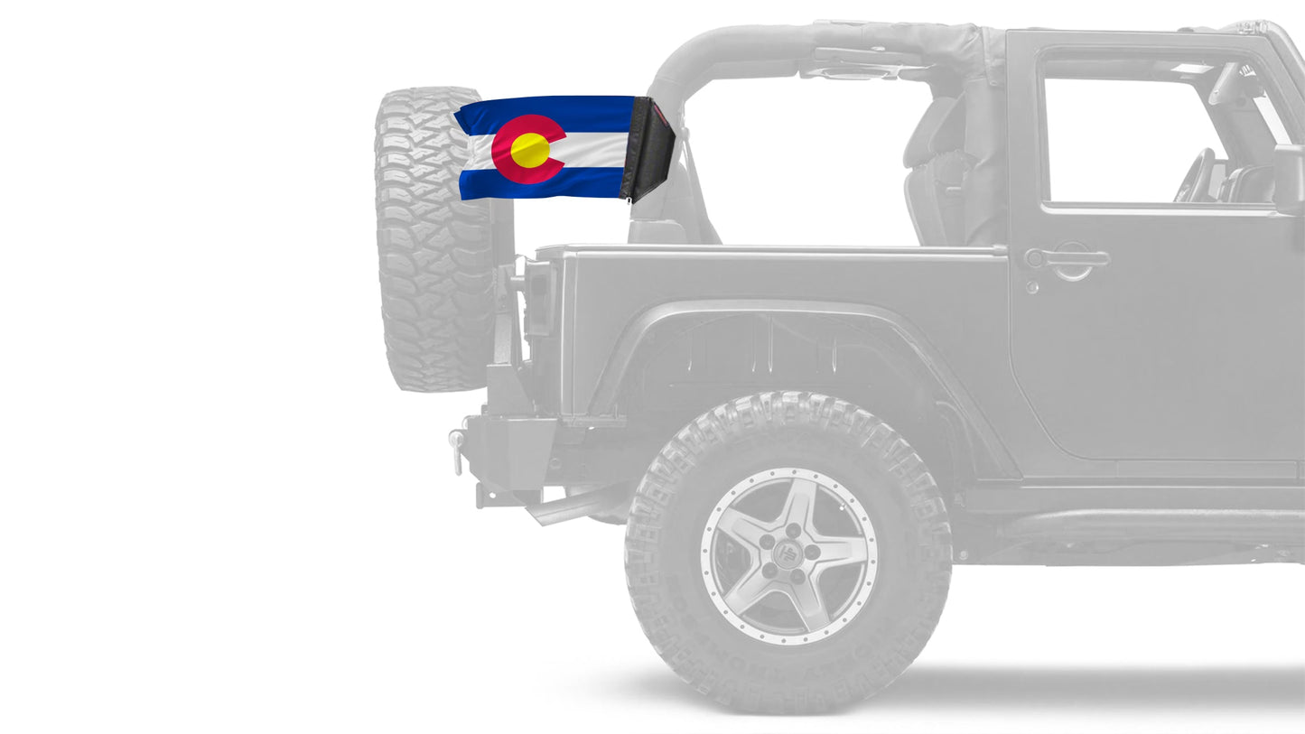 State Flag Colorado 12"x18" Forever Wave Flag for Jeep Wrangler TJ 1996-2006