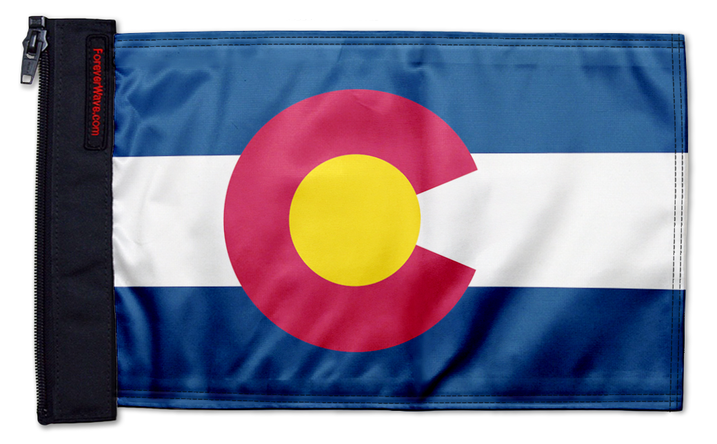 State Flag Colorado 12"x18" Forever Wave Flag for Jeep Wrangler JKU 4-Door 2007-2018