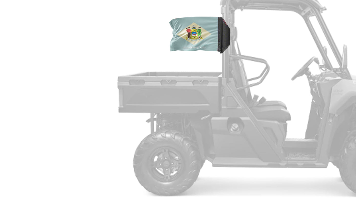State Flag Delaware 12"x18" Forever Wave Flag for UTVs