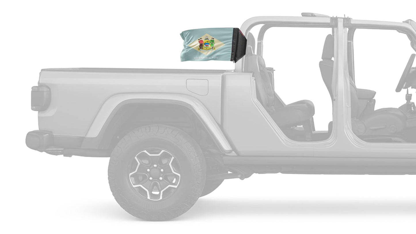 State Flag Delaware 12"x18" Forever Wave Flag for Jeep Gladiator JT