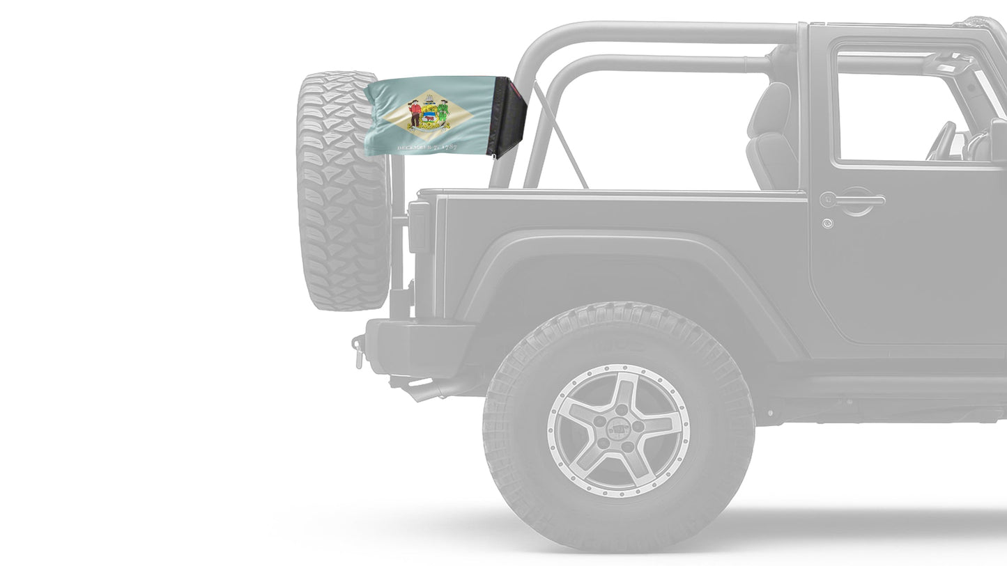 State Flag Delaware 12"x18" Forever Wave Flag for Jeep Wrangler JL 2-Door 2018-Present