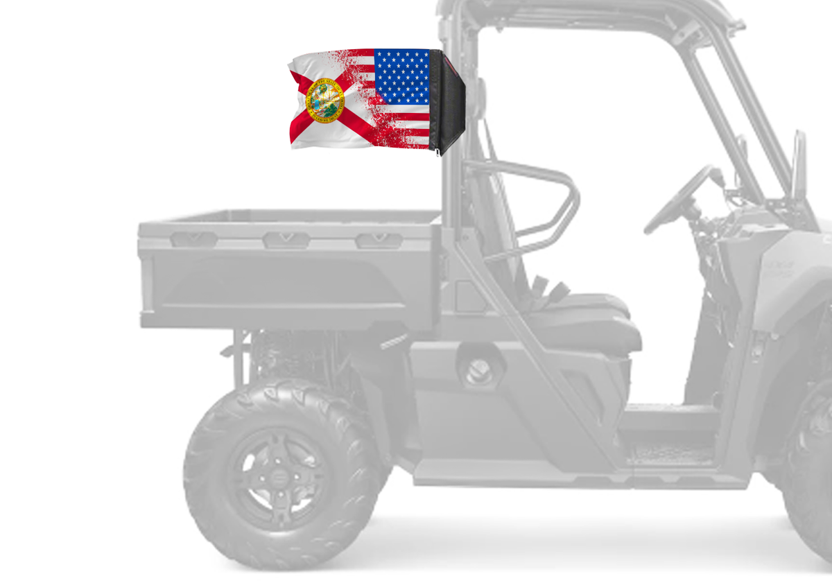 State Flag Florida USA Forever Wave flag mounted on a UTV