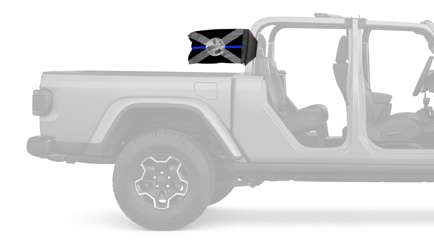 State Flag Florida Blue Line 12"x18" Forever Wave Flag for Jeep Gladiator JT