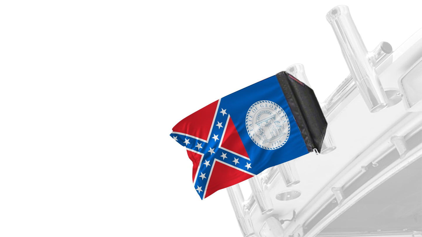 State Flag Georgia Old Style 12"x18" Forever Wave Flag for Boats