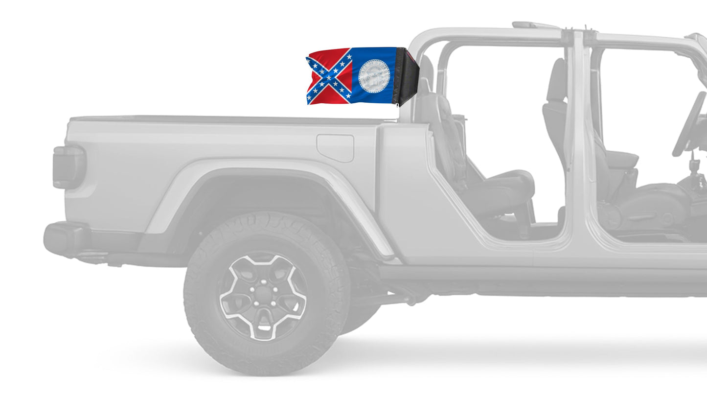 State Flag Georgia Old Style 12"x18" Forever Wave Flag for Jeep Gladiator JT