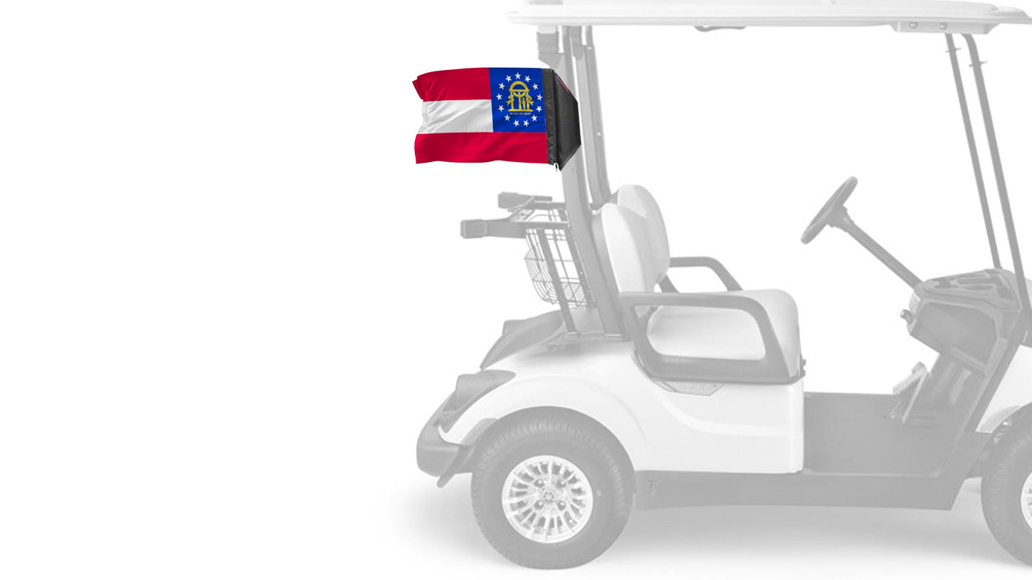 State Flag Georgia 12"x18" Forever Wave Flag for Golf Carts