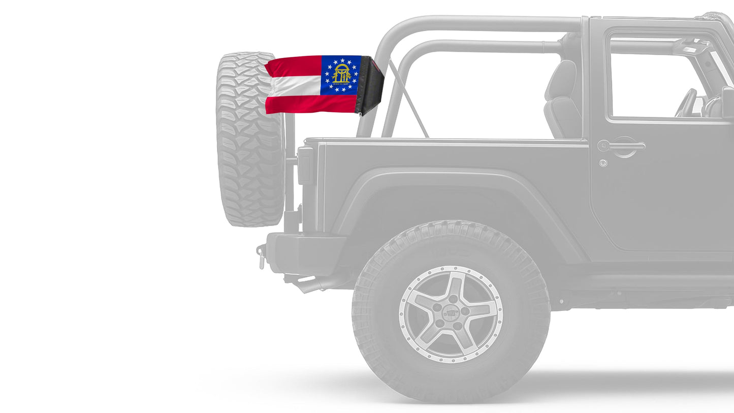 State Flag Georgia 12"x18" Forever Wave Flag for Jeep Wrangler LJ 2003-2006
