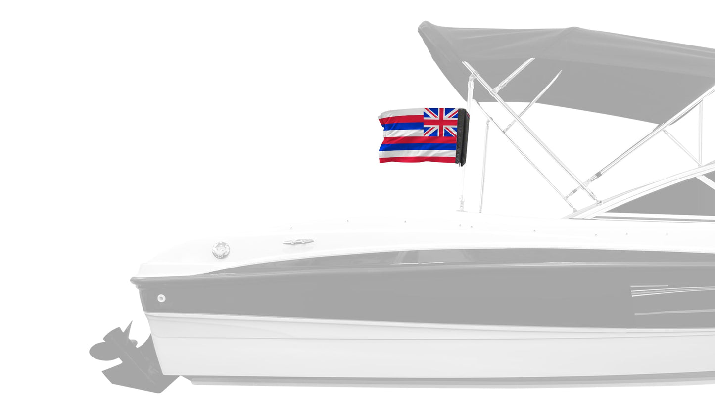 State Flag Hawaii 12"x18" Forever Wave Flag for Boats