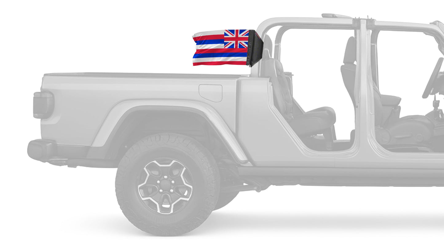 State Flag Hawaii 12"x18" Forever Wave Flag for Jeep Gladiator JT