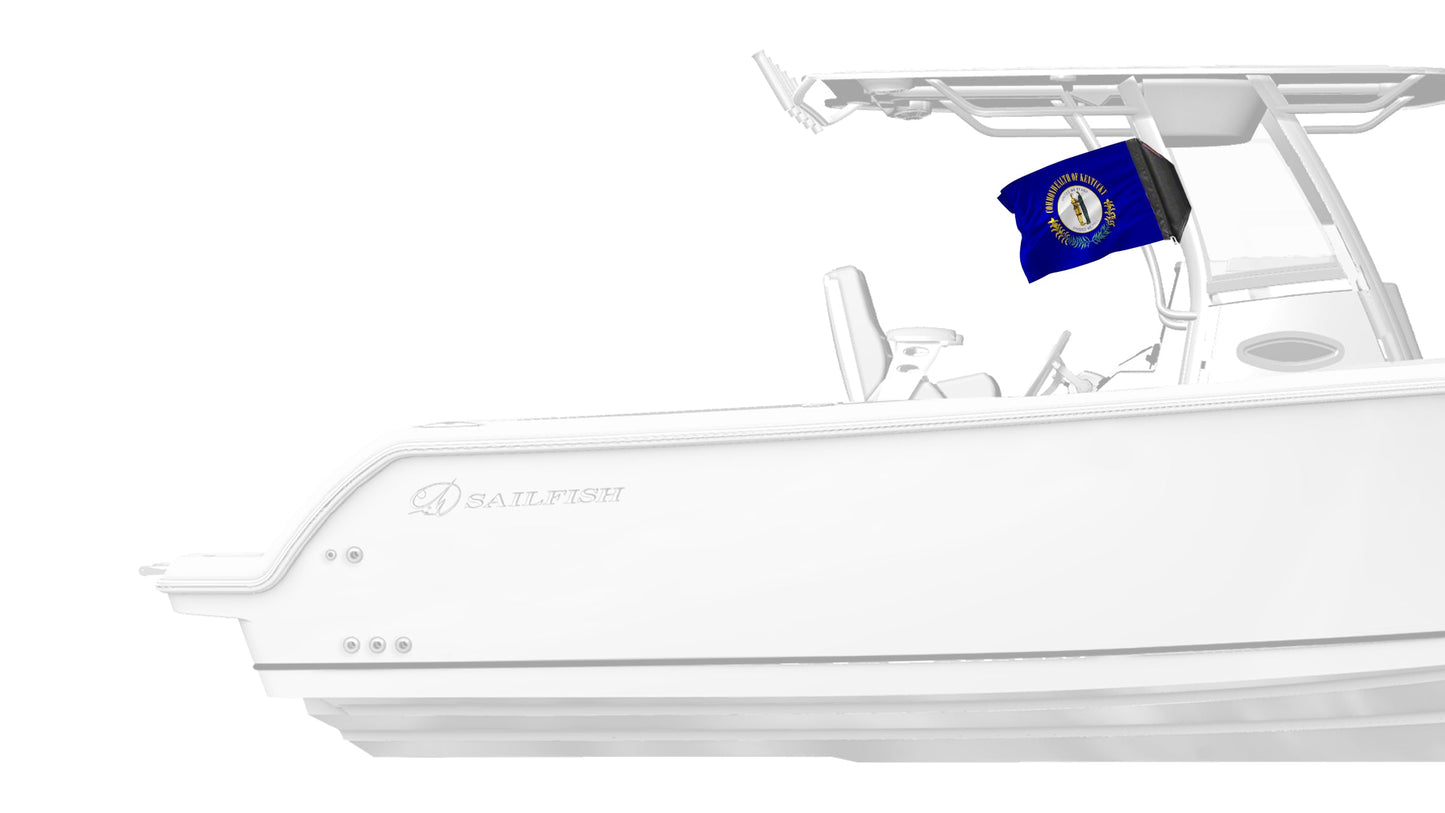 State Flag Kentucky 12"x18" Forever Wave Flag for Boats