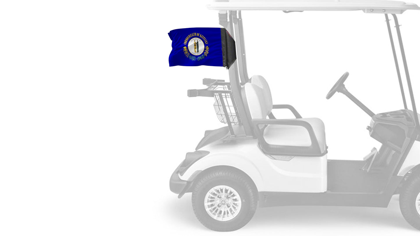State Flag Kentucky 12"x18" Forever Wave Flag for Golf Carts