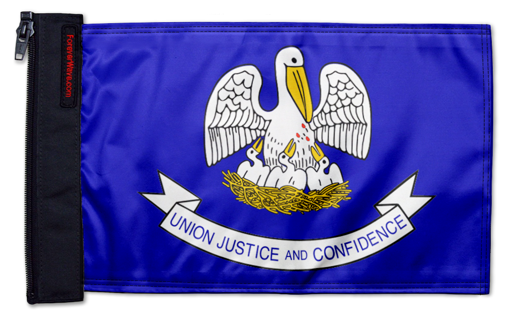 State Flag Louisiana 12"x18" Forever Wave Flag for Jeep Wrangler JK 2-Door 2007-2018