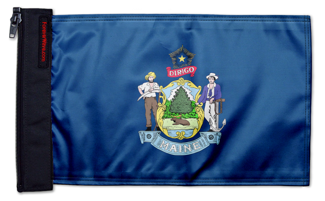 State Flag Maine 12"x18" Forever Wave Flag for Jeep Gladiator JT