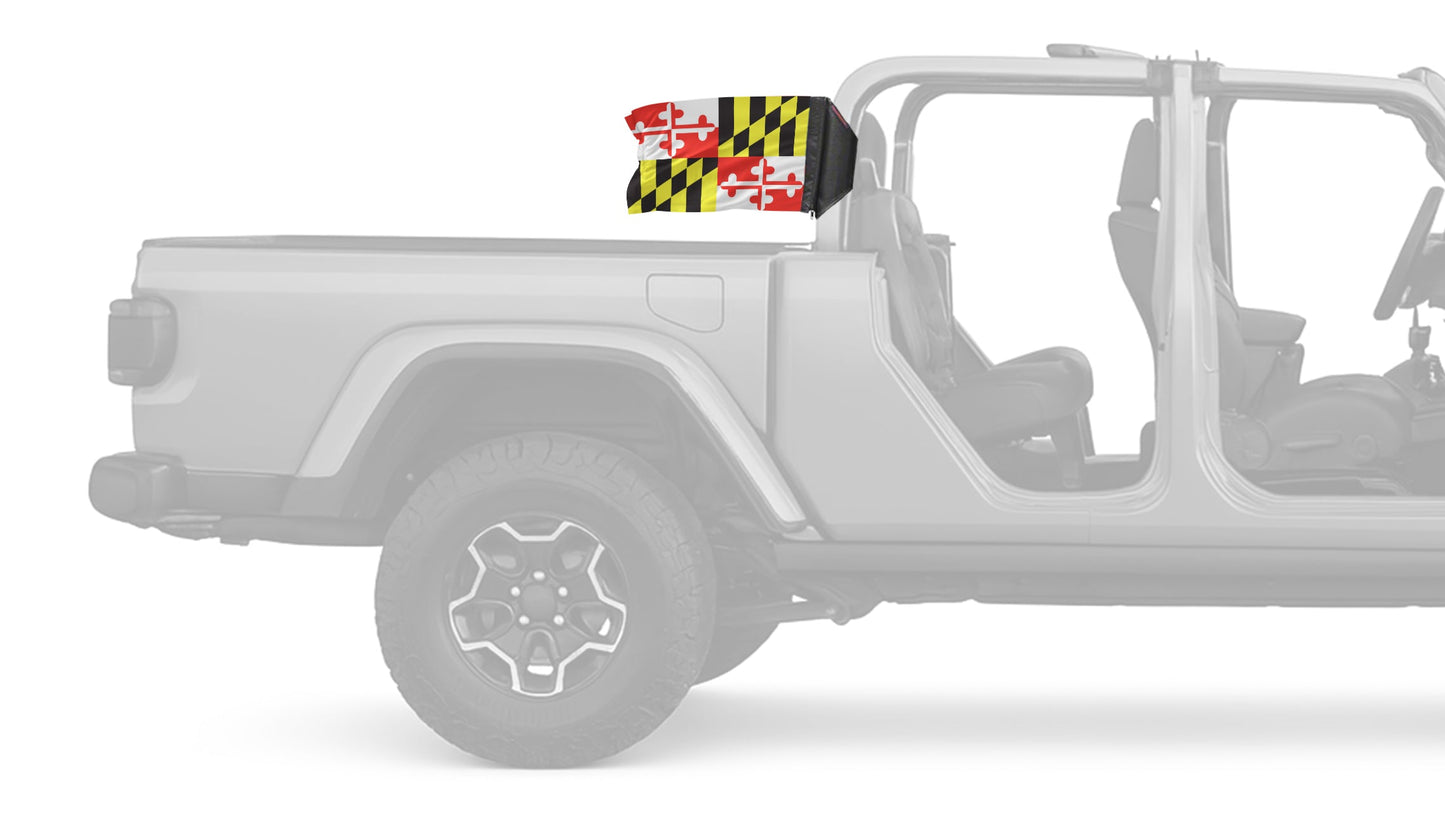 State Flag Maryland 12"x18" Forever Wave Flag for Jeep Gladiator JT