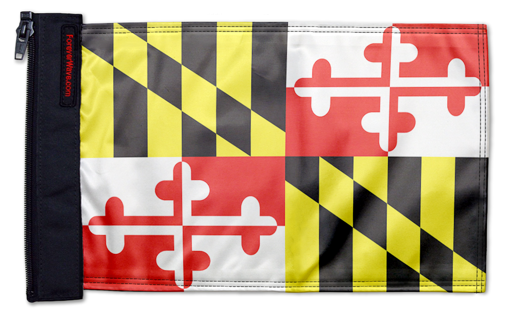 State Flag Maryland 12"x18" Forever Wave Flag for Jeep Wrangler YJ 1986-1995