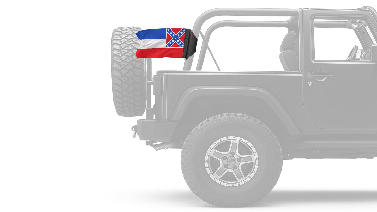 State Flag Mississippi 12"x18" Forever Wave Flag for Jeep Wrangler LJ 2003-2006