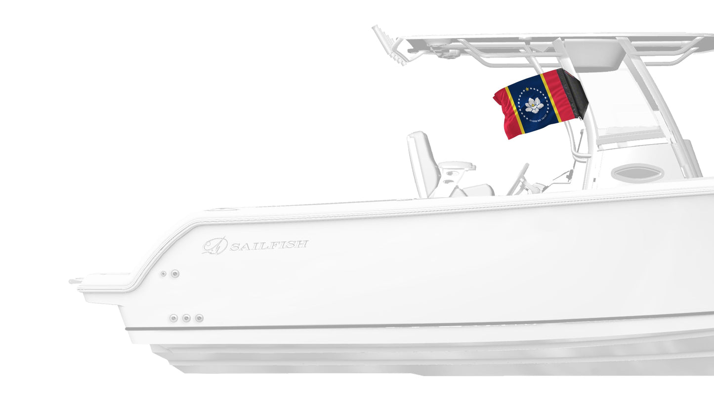 State Flag Mississippi Old Style 12"x18" Forever Wave Flag for Boats