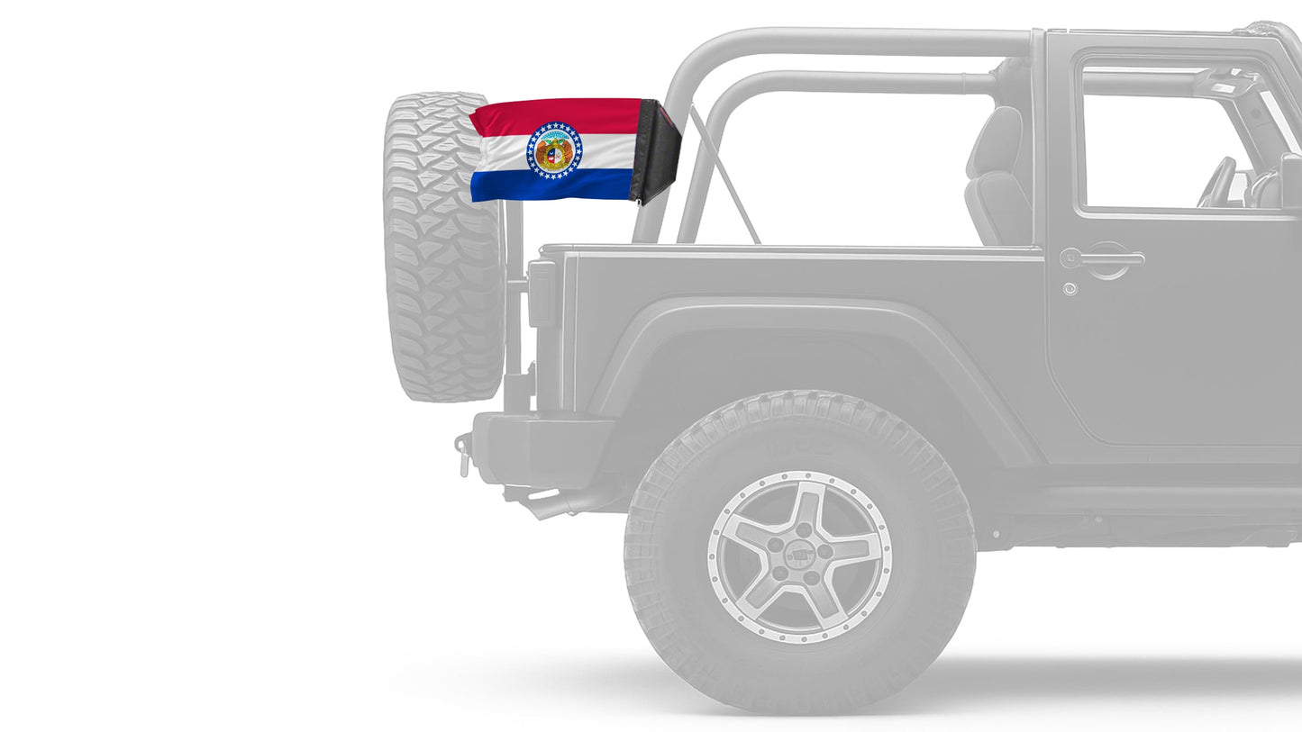 State Flag Missouri 12"x18" Forever Wave Flag for Jeep Wrangler YJ 1986-1995