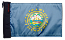 State Flag New Hampshire 12"x18" Forever Wave Flag for Golf Carts