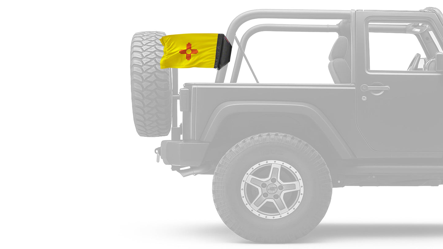 State Flag New Mexico 12"x18" Forever Wave Flag for Jeep Wrangler TJ 1996-2006