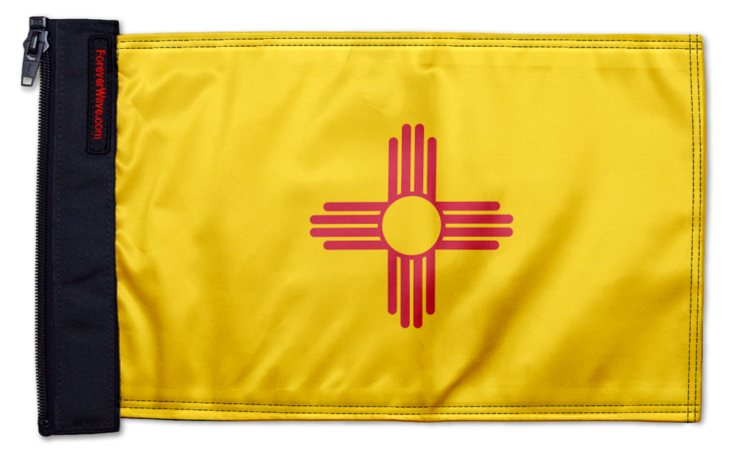 State Flag New Mexico 12"x18" Forever Wave Flag for Jeep Wrangler JK 2-Door 2007-2018