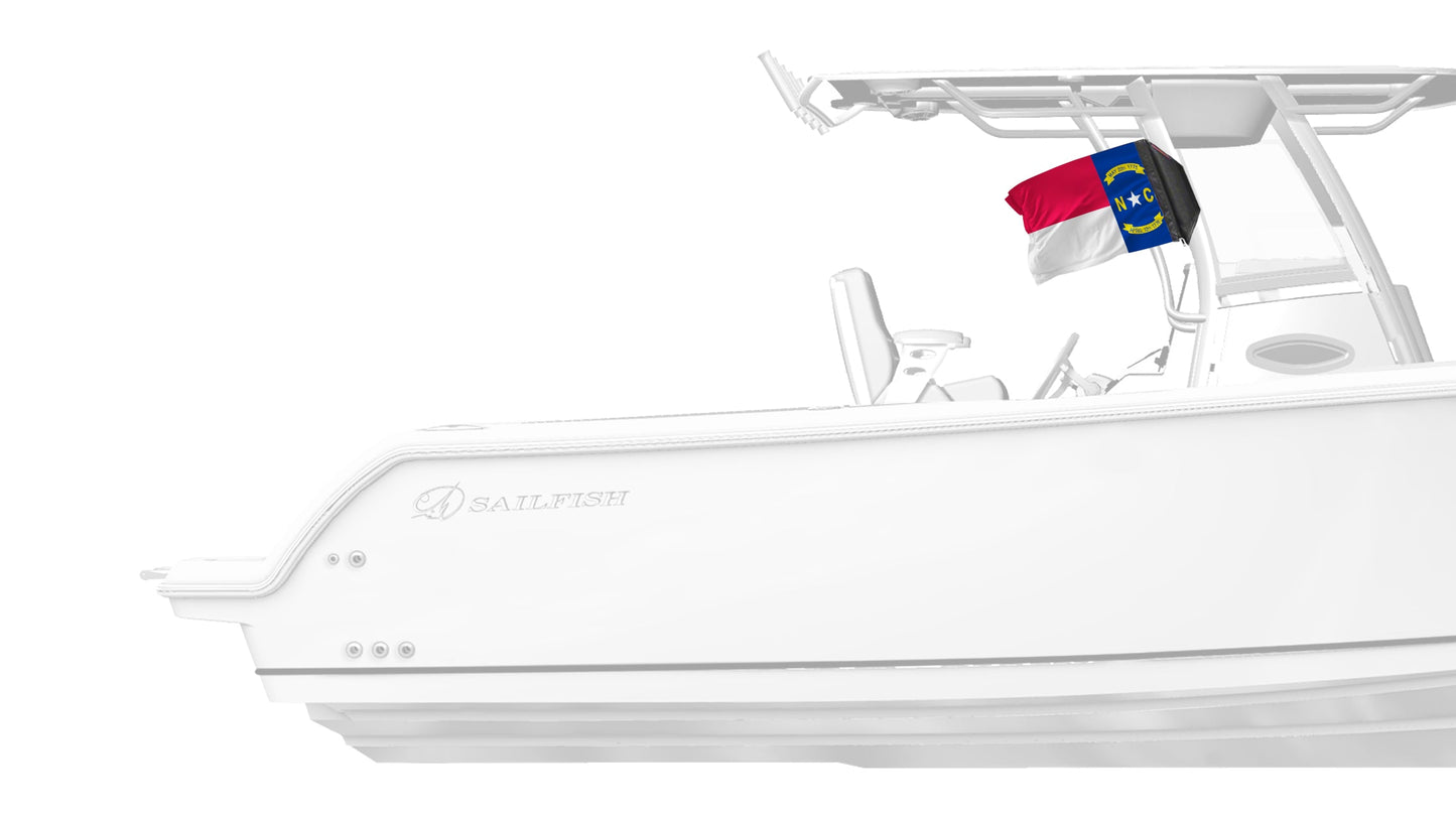 State Flag North Carolina 12"x18" Forever Wave Flag for Boats