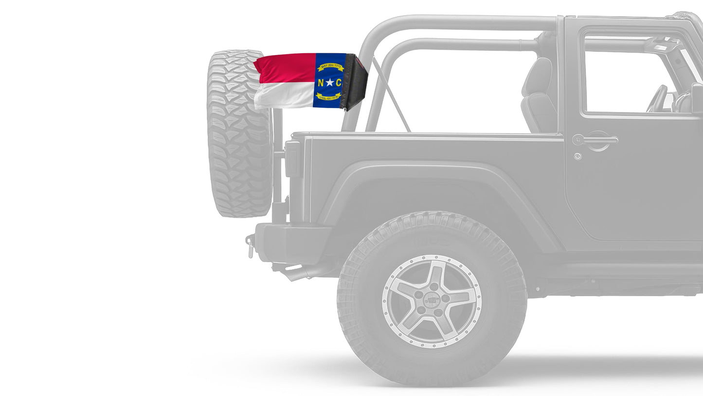 State Flag North Carolina 12"x18" Forever Wave Flag for Jeep Wrangler YJ 1986-1995