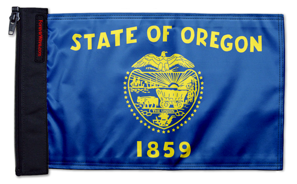 State Flag Oregon 12"x18" Forever Wave Flag for Jeep Wrangler JKU 4-Door 2007-2018