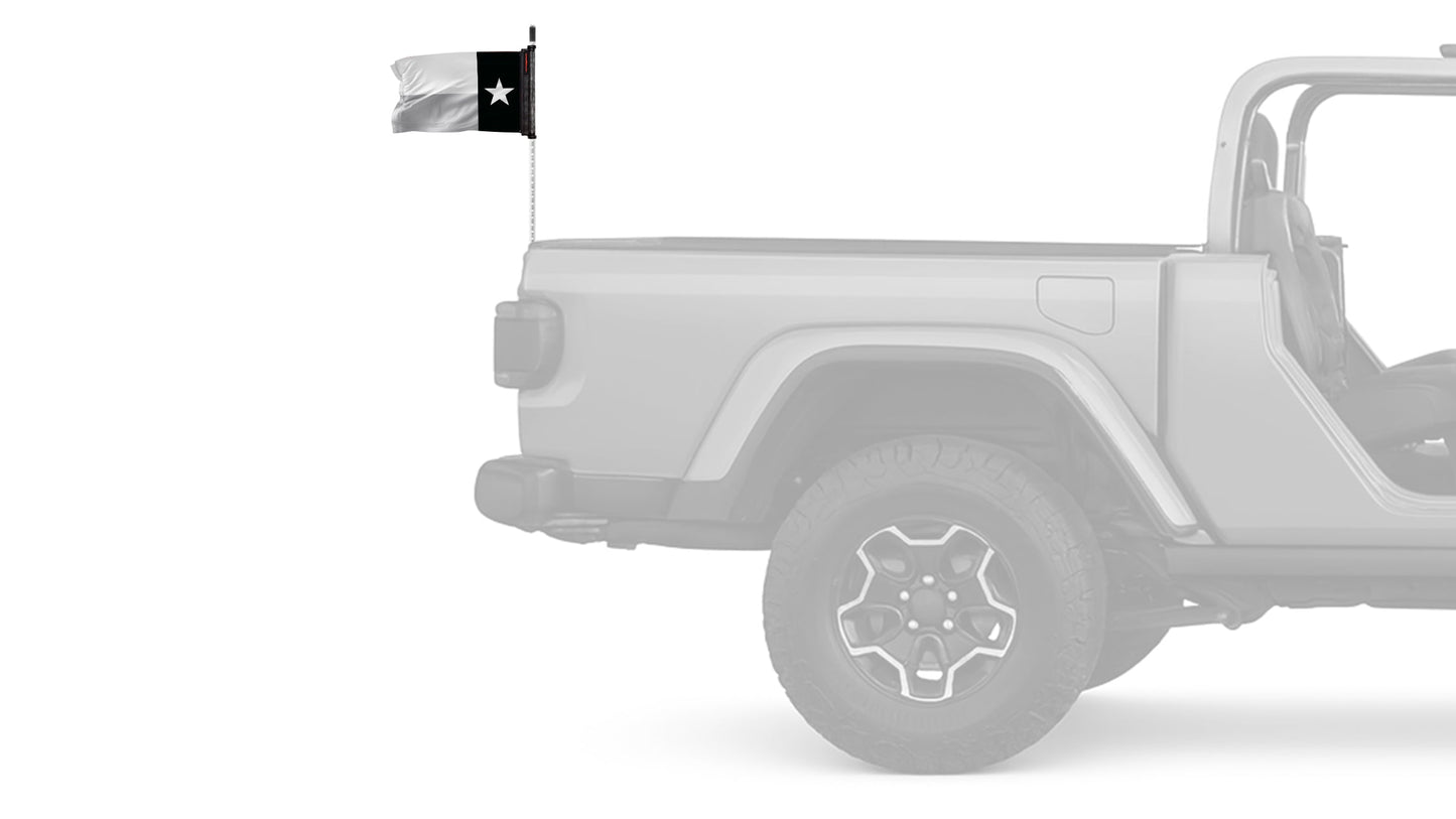 State Flag Texas Subdued 12"x18" Forever Wave Flag for Jeep Wrangler JLU 4-Door 2018-Present