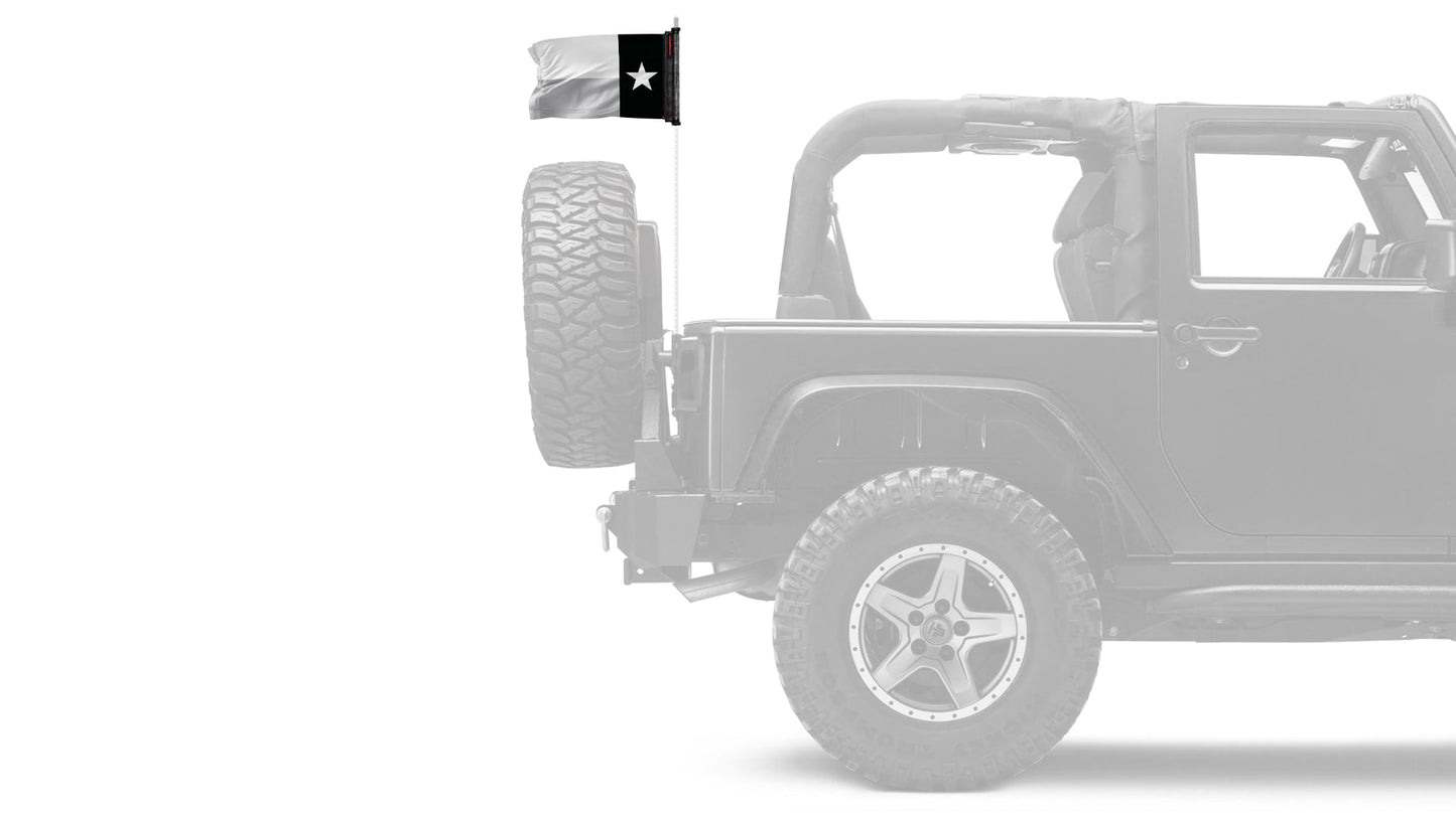 State Flag Texas Subdued 12"x18" Forever Wave Flag for Jeep Wrangler LJ 2003-2006