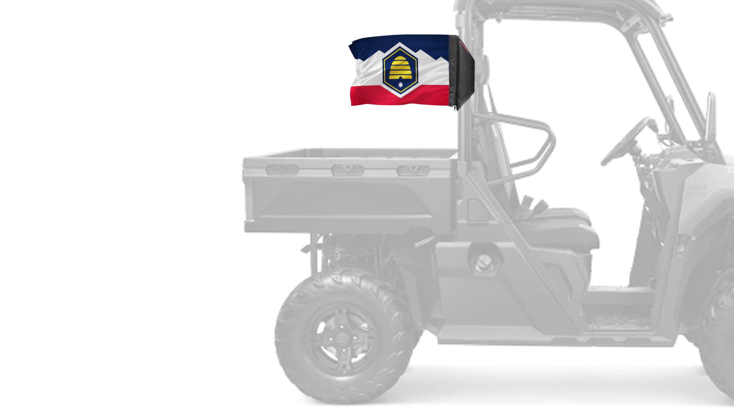 State Flag Utah 12"x18" Forever Wave Flag for UTVs