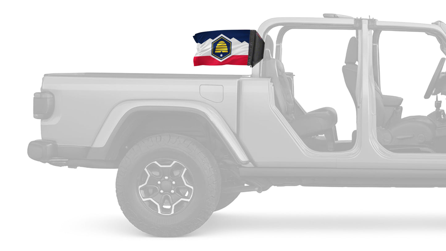 State Flag Utah 12"x18" Forever Wave Flag for Jeep Gladiator JT