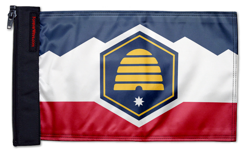 State Flag Utah 12"x18" Forever Wave Flag for Jeep Wrangler YJ 1986-1995
