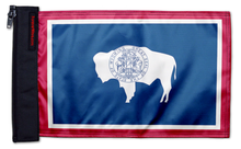 State Flag Wyoming 12"x18" Forever Wave Flag for Jeep Wrangler JLU 4-Door 2018-Present