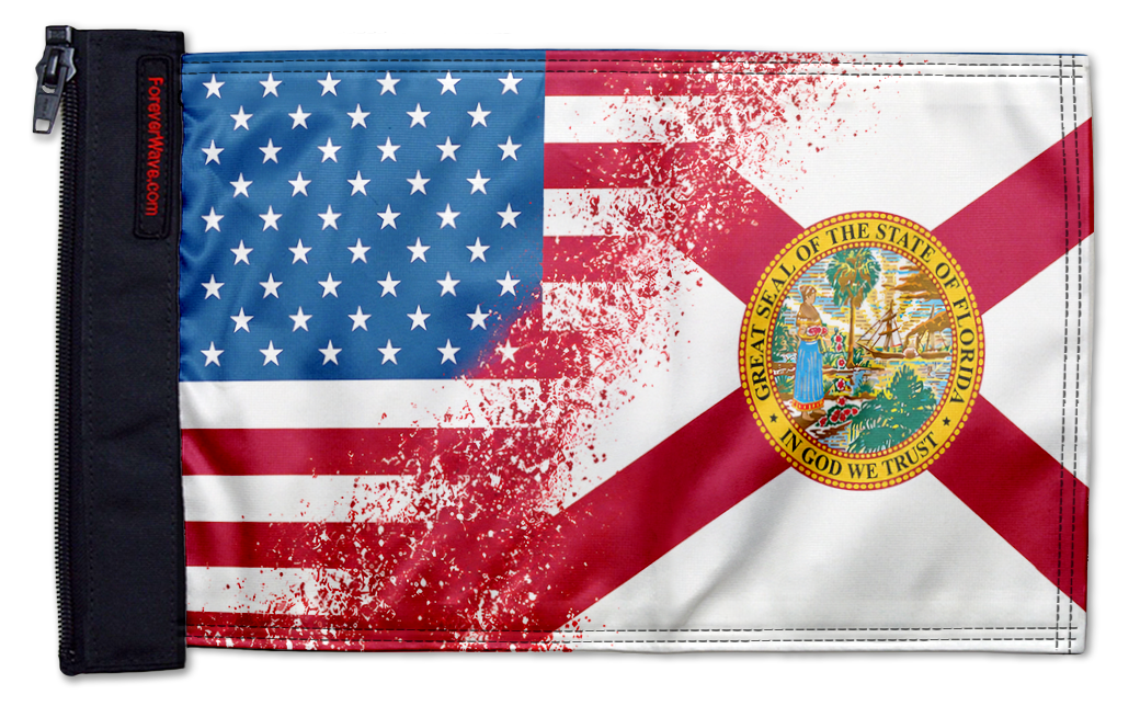 State Flag Florida USA 12"x18" Forever Wave zip-on flag for Bronco