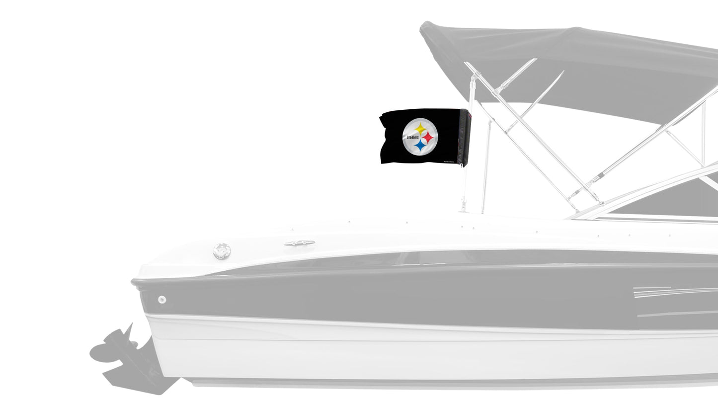 Pittsburgh Steelers 11"x17" Forever Wave Flag for Boats