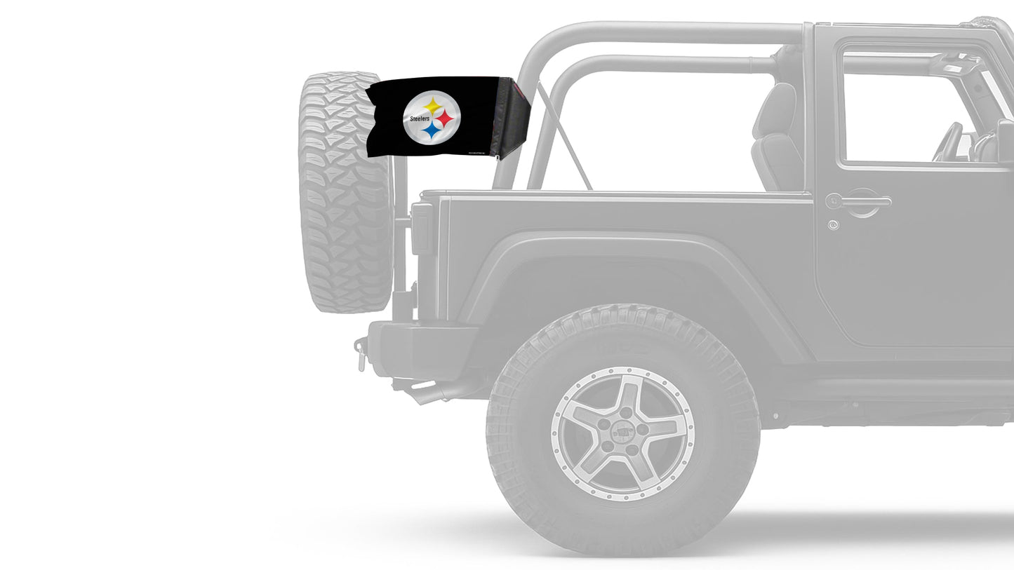 Pittsburgh Steelers 11"x17" Forever Wave Flag for Jeep Wrangler LJ 2003-2006