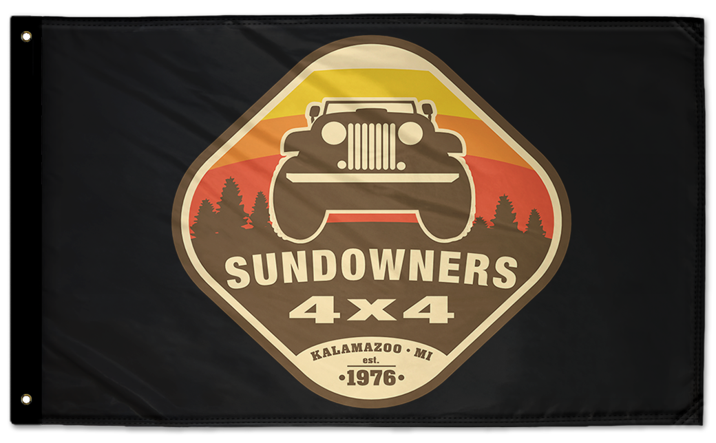 Sundowners 4x4 3'x5' Double-Sided Flag