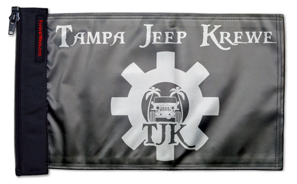 Tampa Jeep Krewe 12"x18" Forever Wave Flag