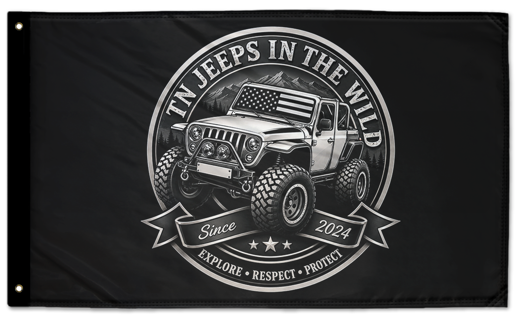 Tennessee Jeeps In The Wild 3'x5' Double-Sided Flag