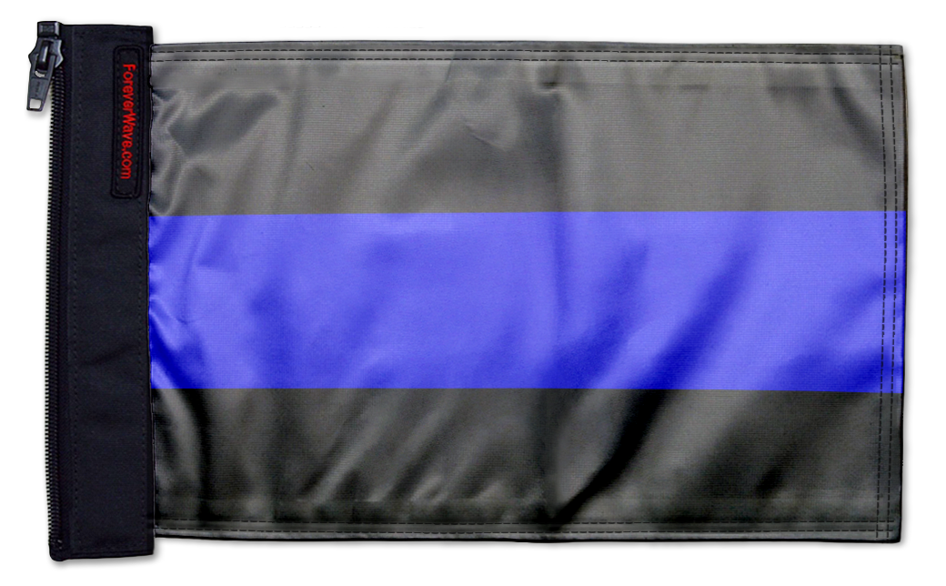 Thin Blue Line 12"x18" Forever Wave Flag for UTVs