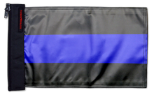 Thin Blue Line 12"x18" Forever Wave Flag for Jeep Wrangler YJ 1986-1995