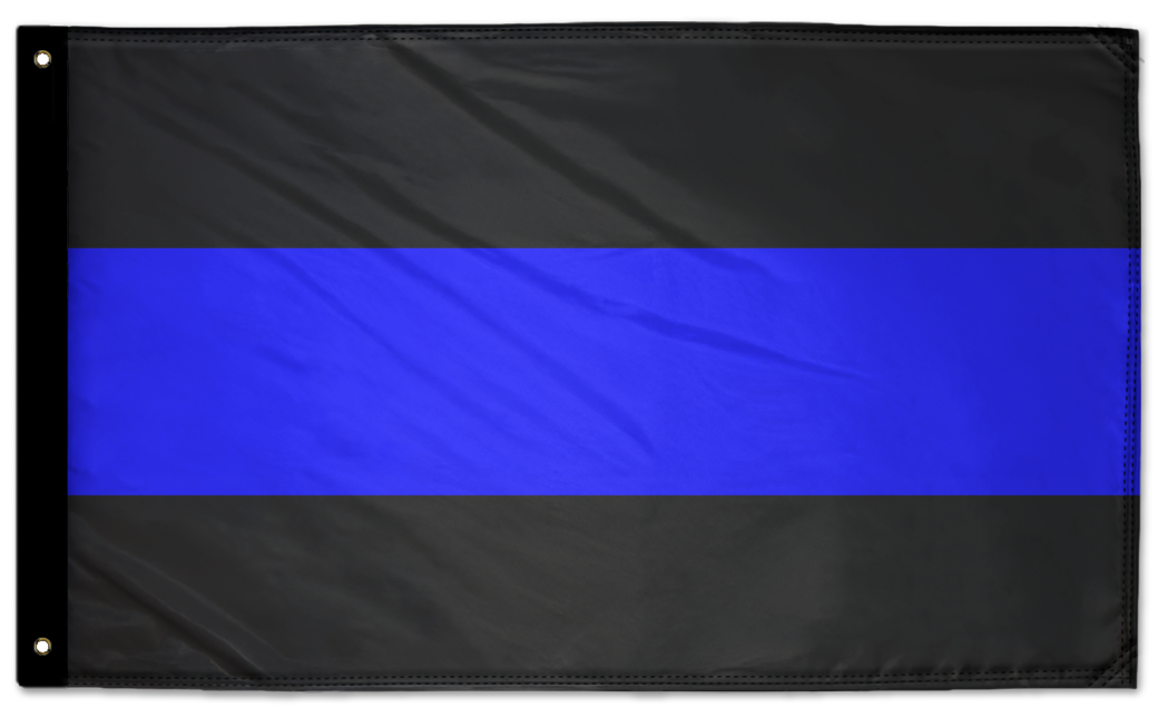 Thin Blue Line 3'x5' Double-Sided Flag