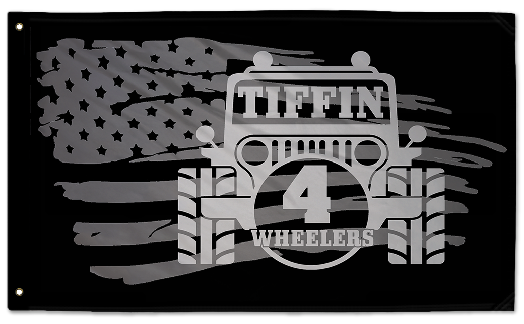 Tiffin 4 Wheelers 3'x5' Double-Sided Flag