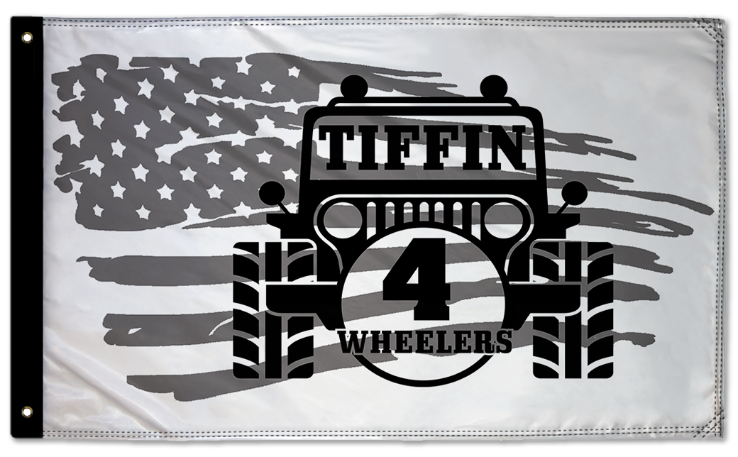 Tiffin 4 Wheelers 3'x5' Double-Sided Flag