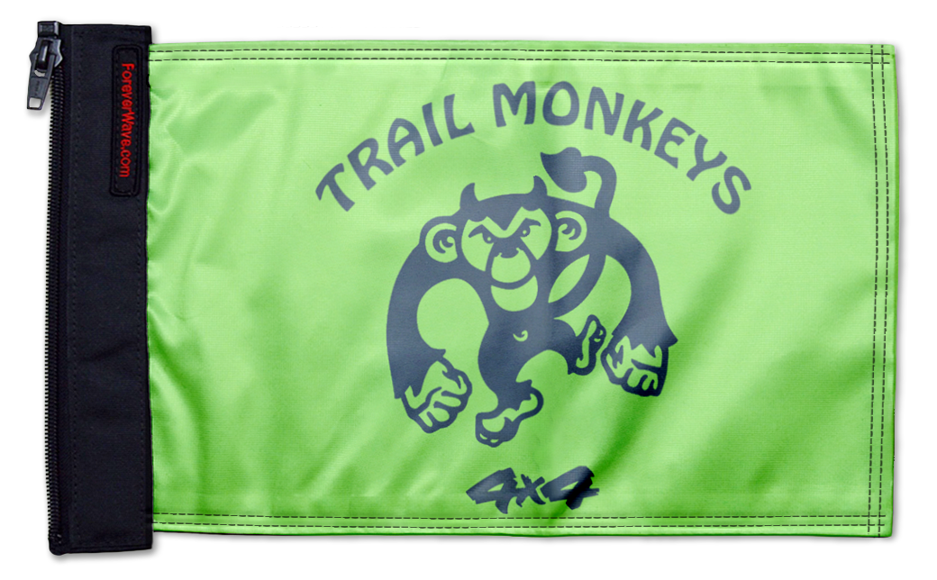 Trail Monkeys 4x4 Flag 12"x18" Forever Wave Flag