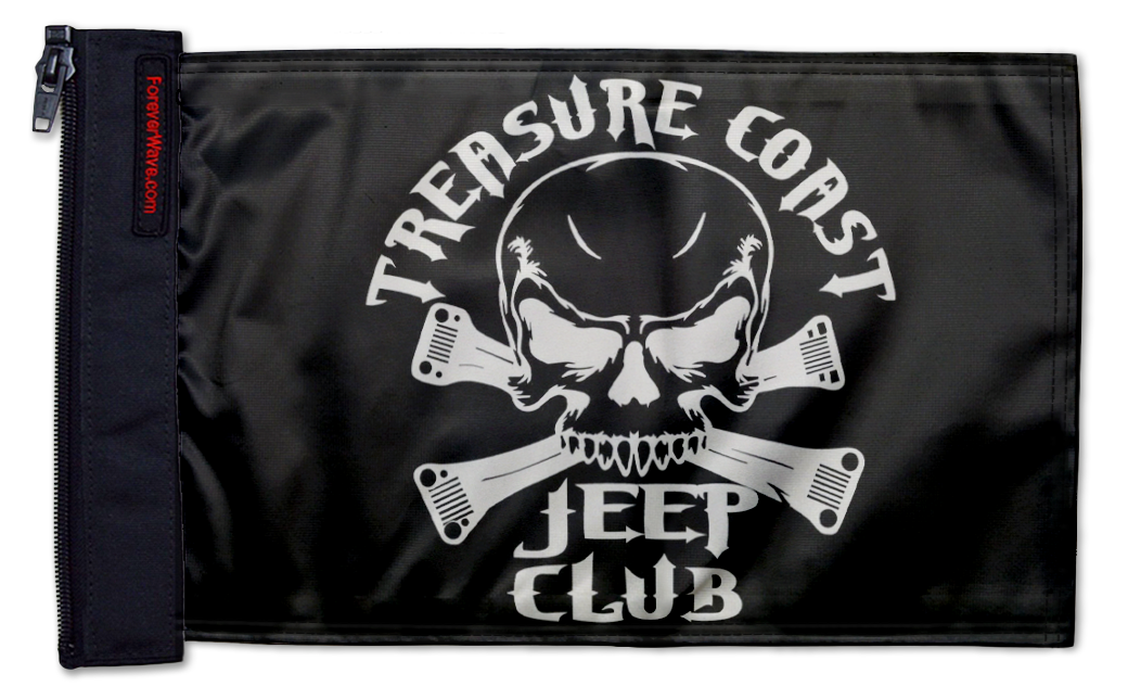 Treasure Coast Jeep Club 12"x18" Forever Wave Flag