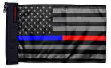 USA Subdued Thin Blue-Red Line 12"x18" Forever Wave Flag