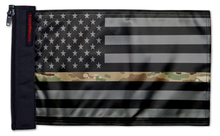 USA Subdued Thin Camo Line 12"x18" Forever Wave Flag