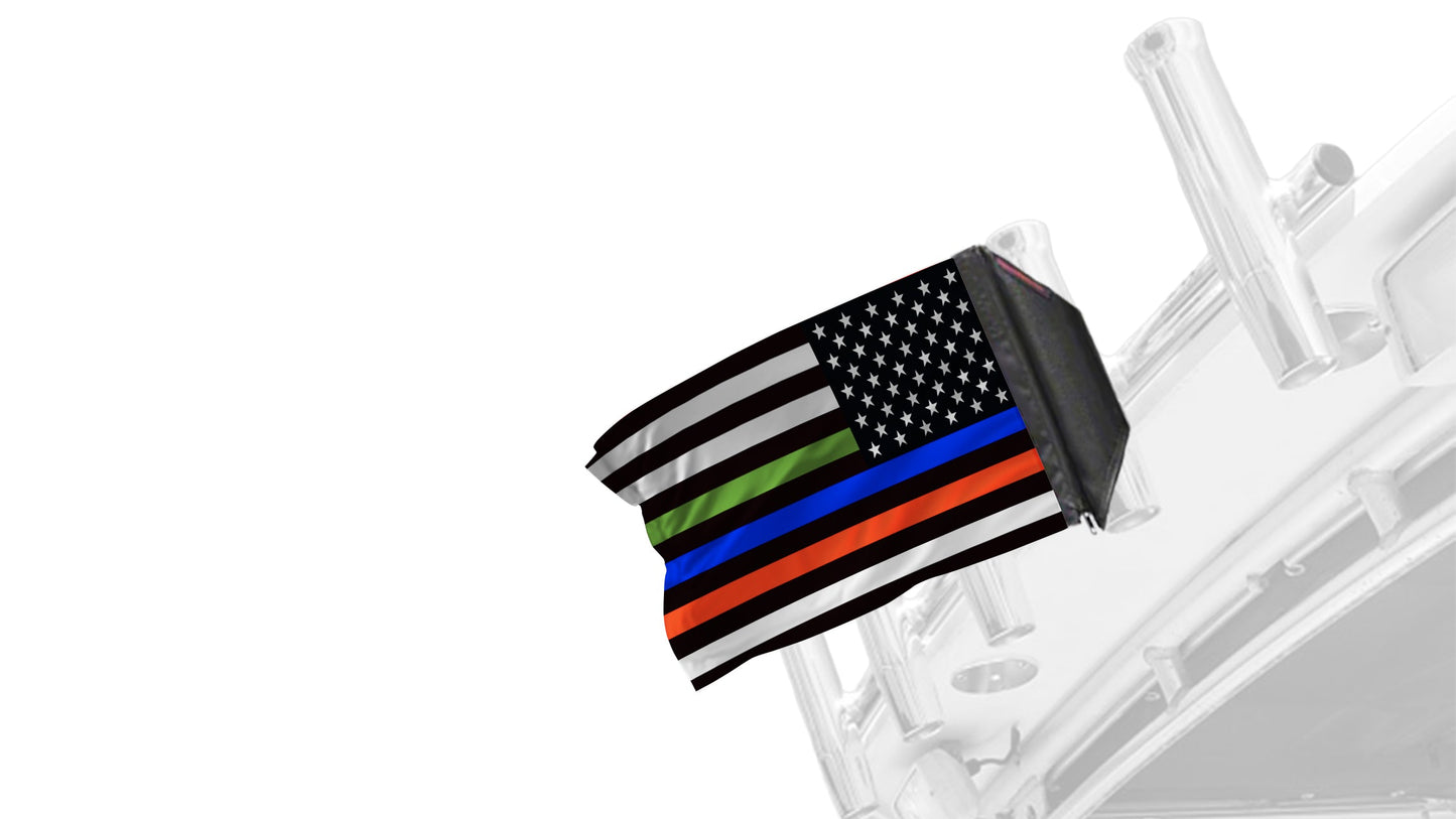 USA Subdued Honor The 4 12"x18" Forever Wave Flag for Boats